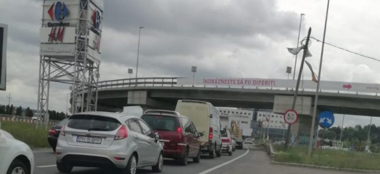 Lucrările de modernizare de la intrarea în Cluj-Napoca îngreunează traficul